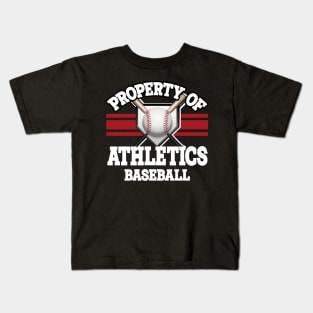 Proud Name Athletics Graphic Property Vintage Baseball Kids T-Shirt